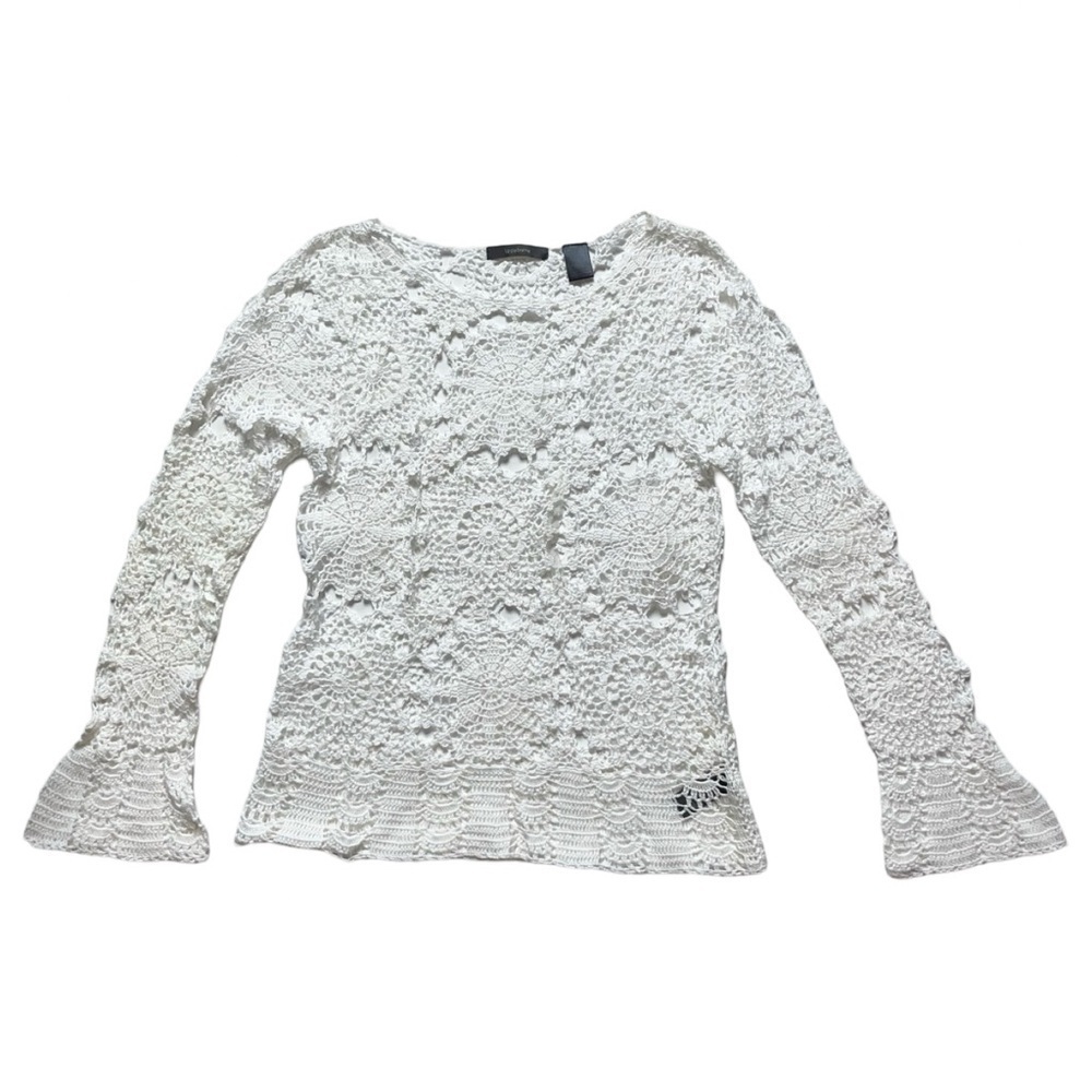 NWT Liz Claiborne Crotchet Doiley Sweater